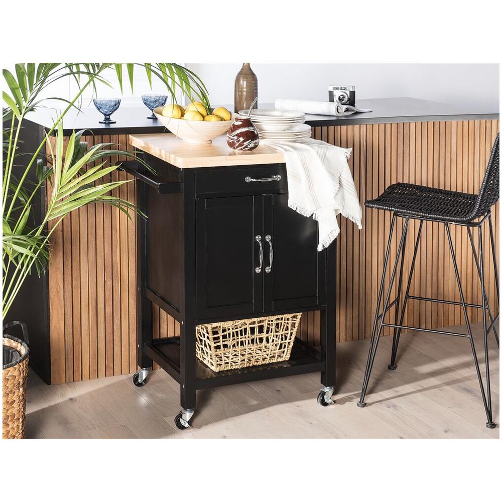 Carrello Da Cucina In Legno Nero Siena - Foto 2