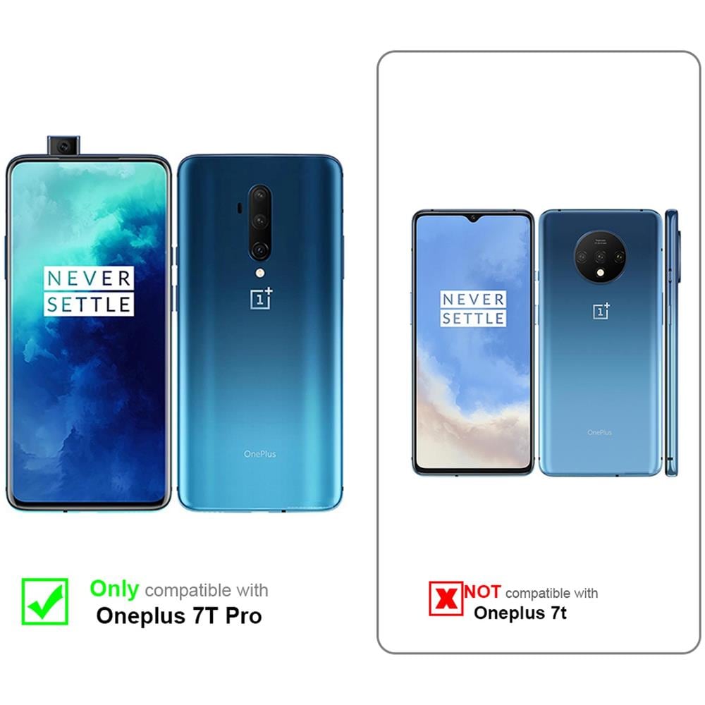Cadorabo Custodia Compatibile Con Oneplus 7t Pro In Nero Carbone - Coperchio Protettiva Con Chiusura Magnetica, Funzione Stand E Tasca Per Le Carte - Foto 2