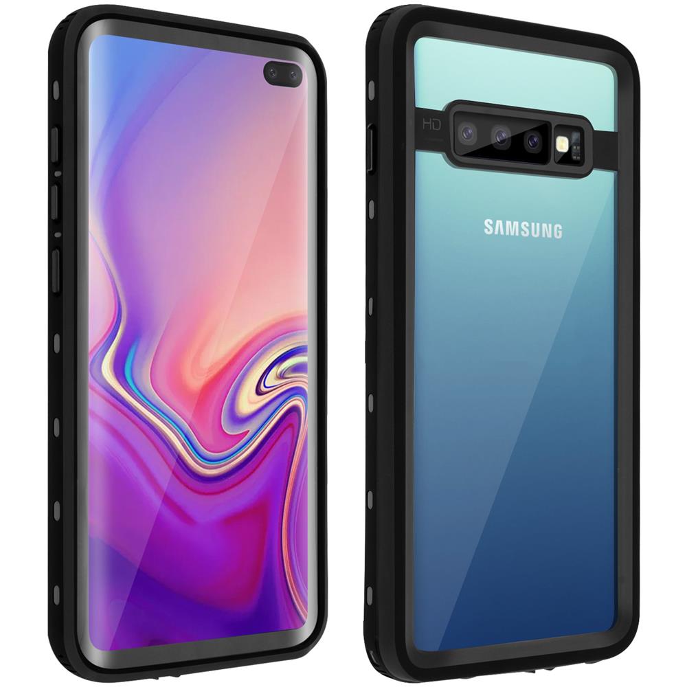 Cover Samsung Galaxy S10 Plus Bimateria Waterproof 2m Con Vetrino Nero - Foto 1