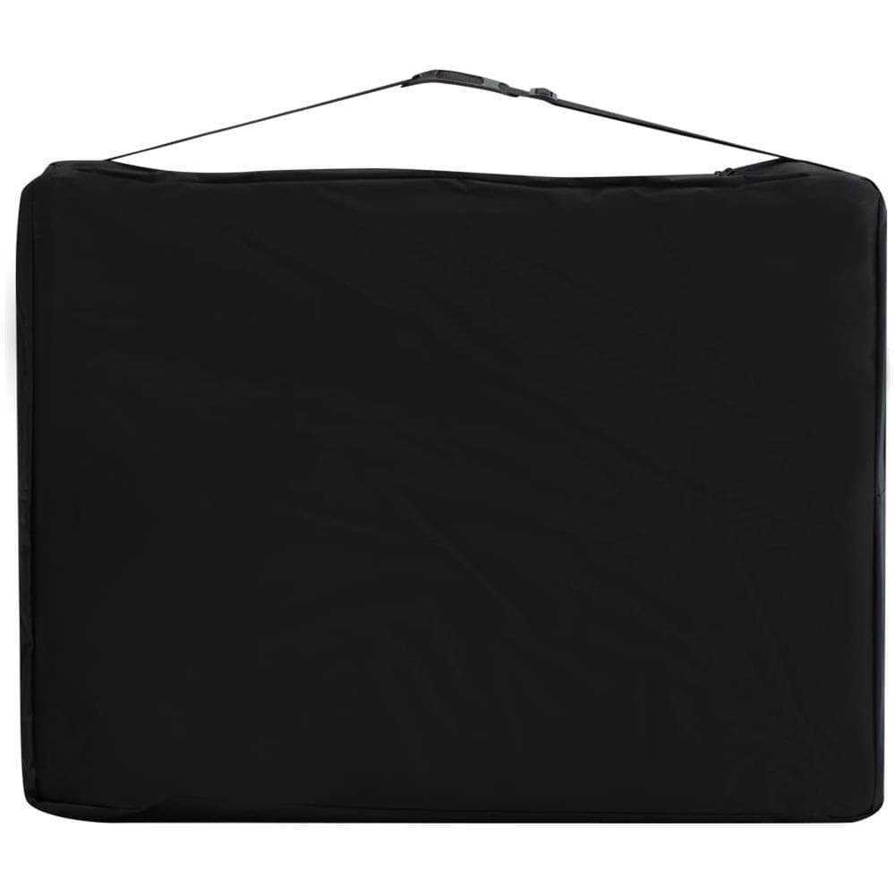 Lettino Da Massaggio A 2 Sezioni In Alluminio Nero E Beige - Foto 8