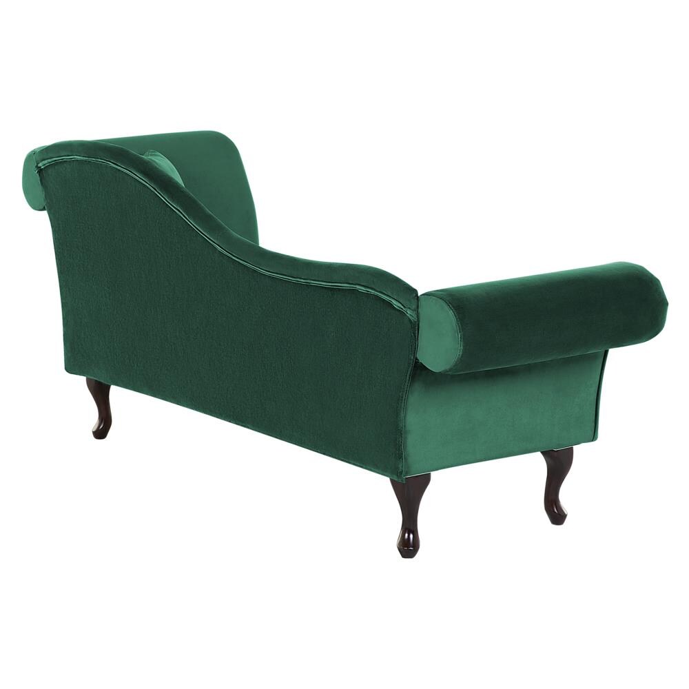 Chaise Longue Per Lato Destro In Velluto Verde Scuro Lattes - Foto 2