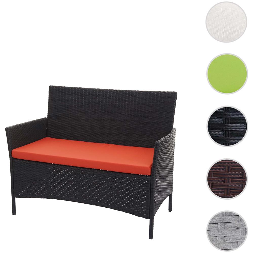 Serie Halden per l'esterno divano sofa 2 posti polyrattan marrone con