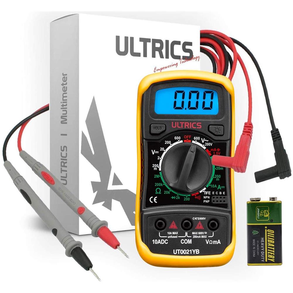 Lcd Digitale Tester Voltmetro Ohm Ac Dc Circuito Del Tester Buzzer 1000v 10a Sonde - Foto 1