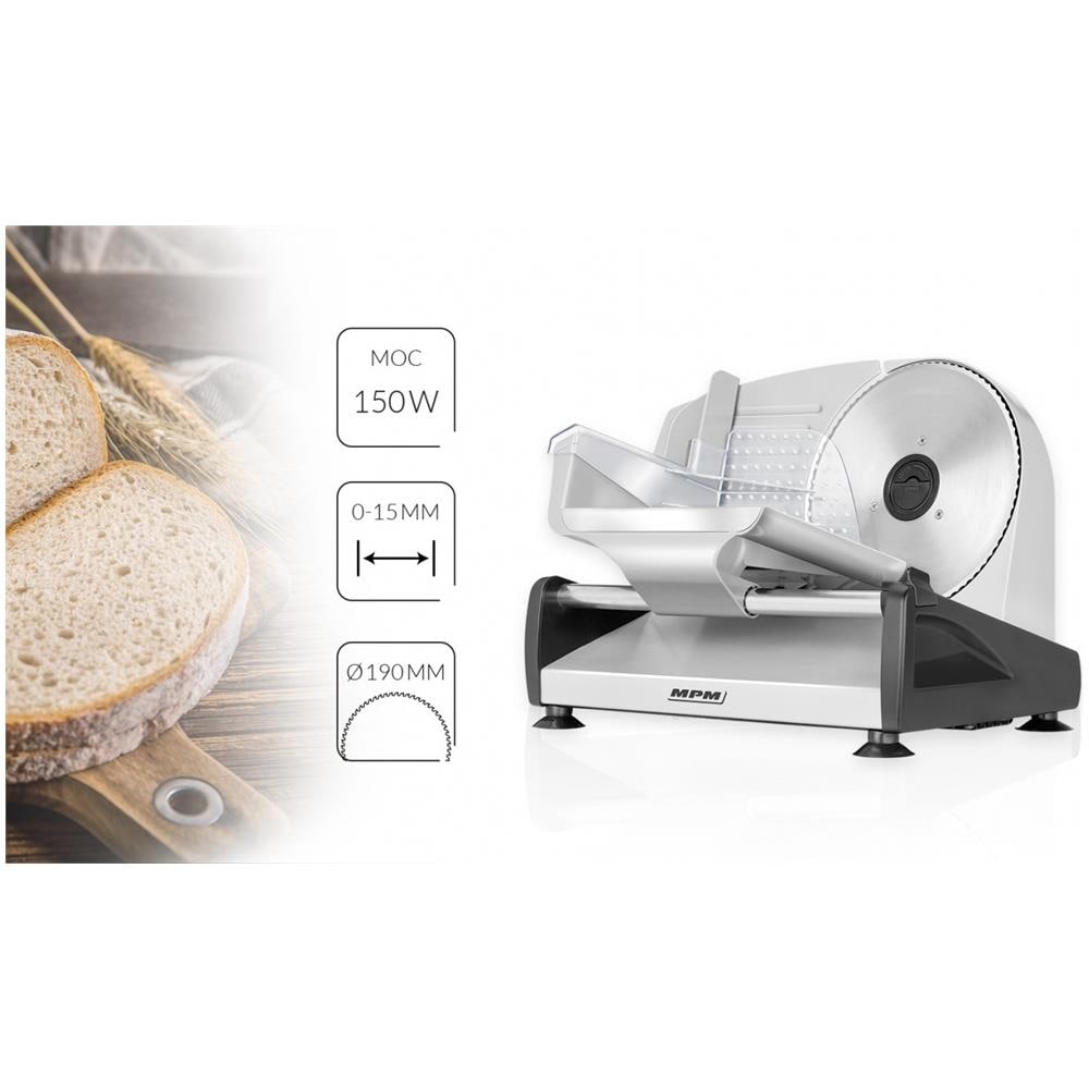 Mkr-04m Affettatrice Semiprofessional, spessore Di Taglio Regolabile, lama In Acciaio Inox 150w - Foto 2