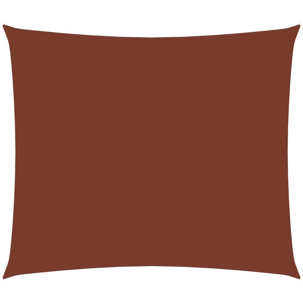 Parasole a Vela Tessuto Oxford Rettangolare 2,5x4,5m Terracotta - Foto 1