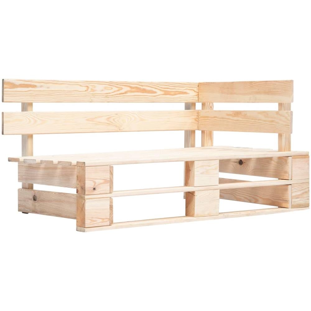Divano a 2 Posti su Pallet con Cuscini Legno di Pino Impregnato - Foto 3
