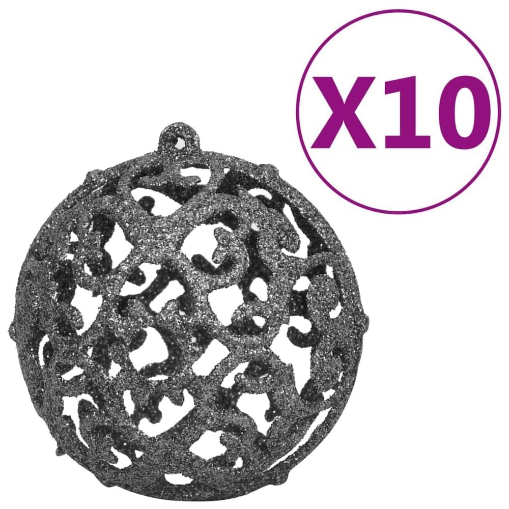 Set Natale con 120 Palline Punta e 300 Luci LED Bianco e Grigio - Foto 2