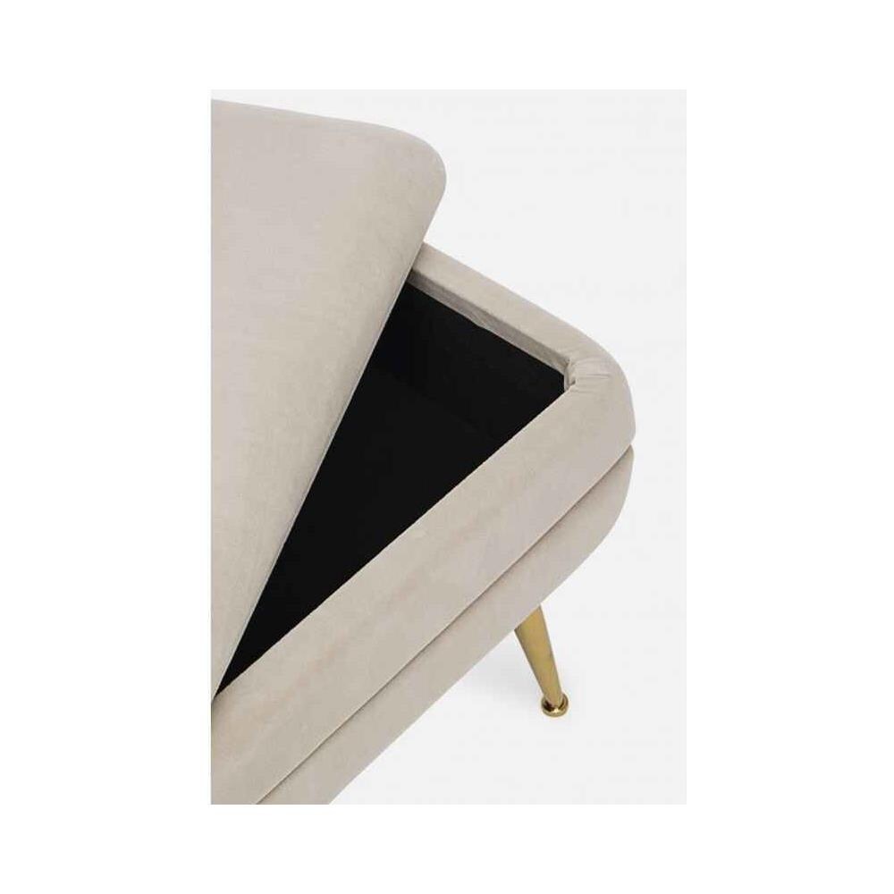 Panca Contenitore Pavlina Beige 80x38x42 Cm - Foto 2