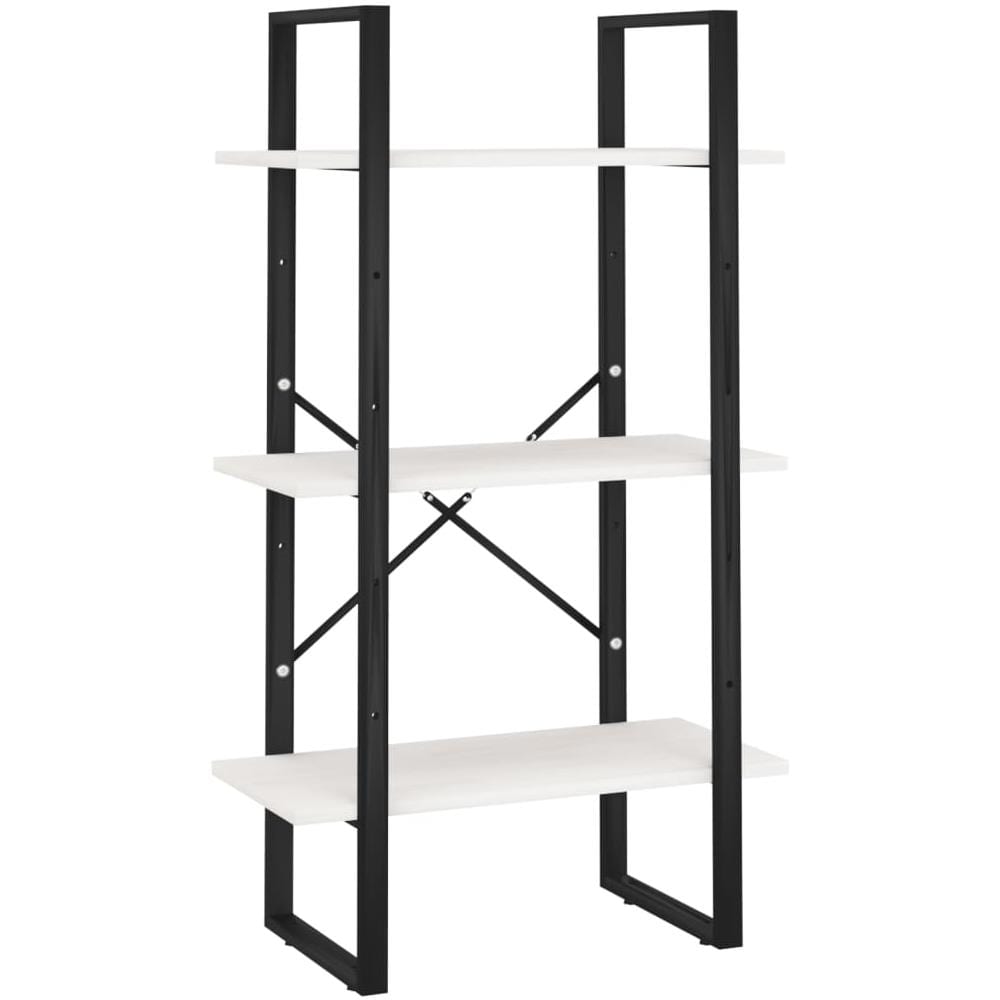 Scaffale Bianco 60x30x105 Cm In Legno Massello Di Pino - Foto 1