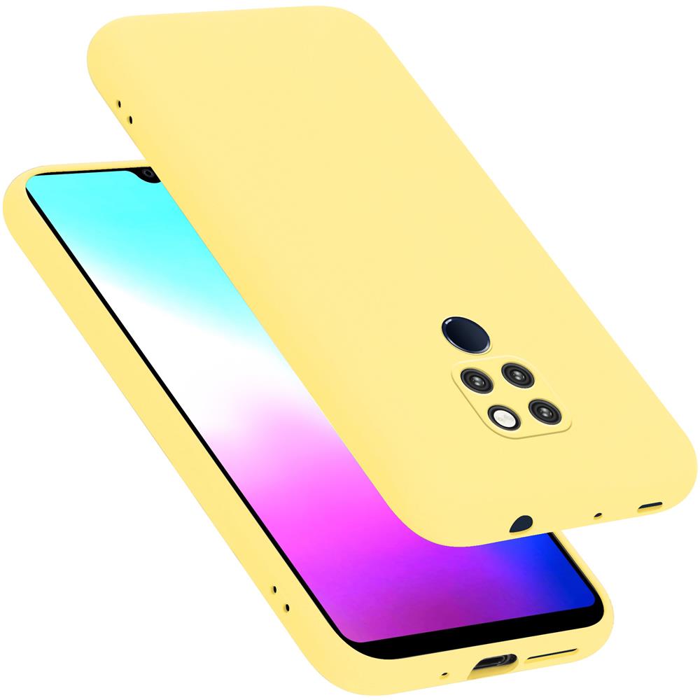 Custodia Compatibile Con Huawei Mate 20 In Liquid Giallo - Coperchio Protettivo In Silicone Tpu Flessibile - Foto 1