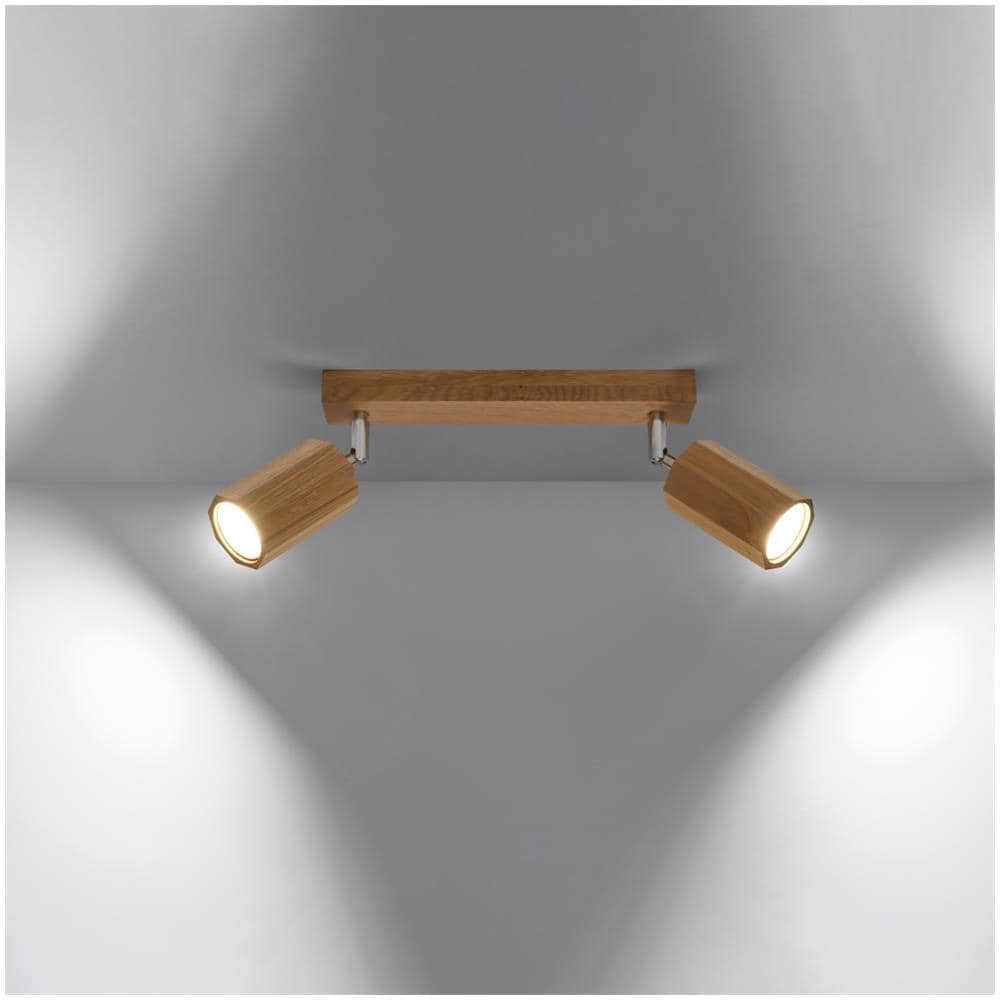 Applique Da Soffitto In Legno Zeke 2 Legno 200x50x300 Mm Legno - Foto 10