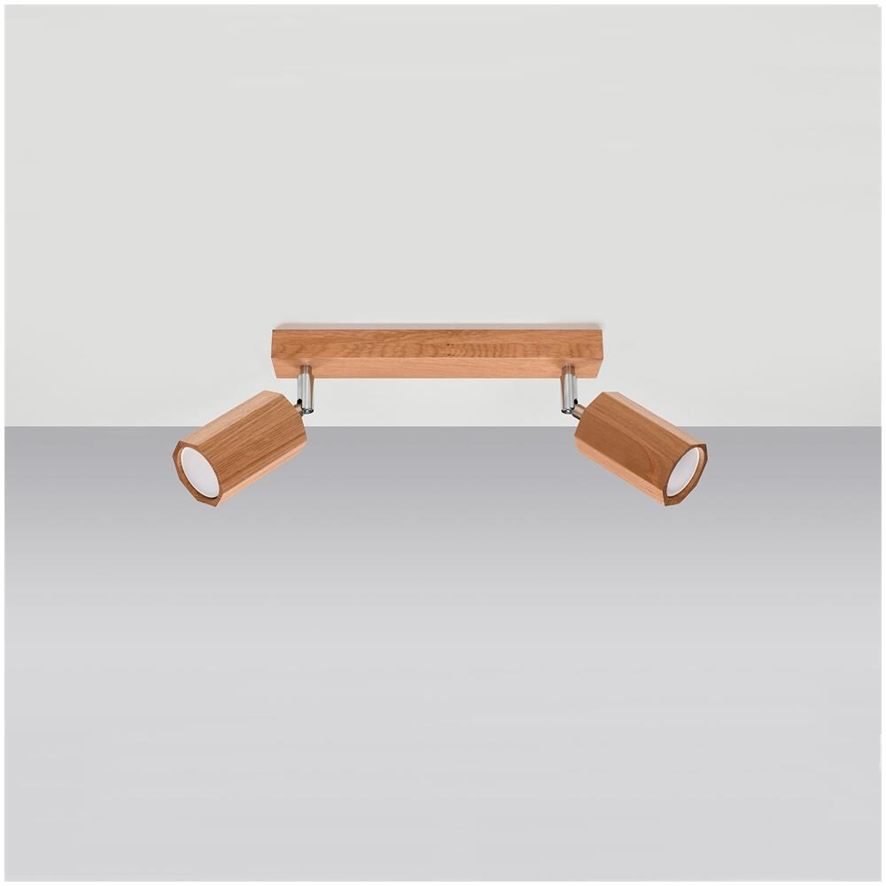 Applique Da Soffitto In Legno Zeke 2 Legno 200x50x300 Mm Legno - Foto 1