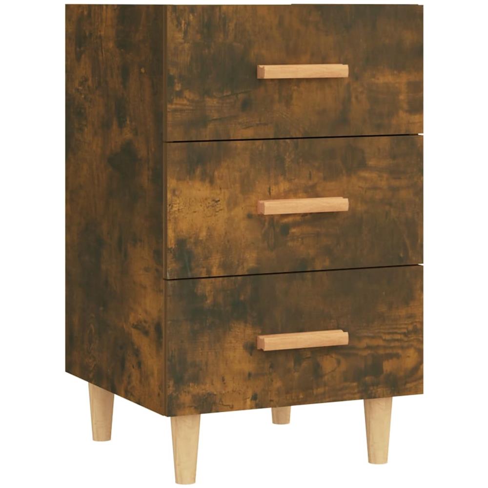 Comodino Rovere Fumo 40x40x66 Cm In Legno Multistrato - Foto 1