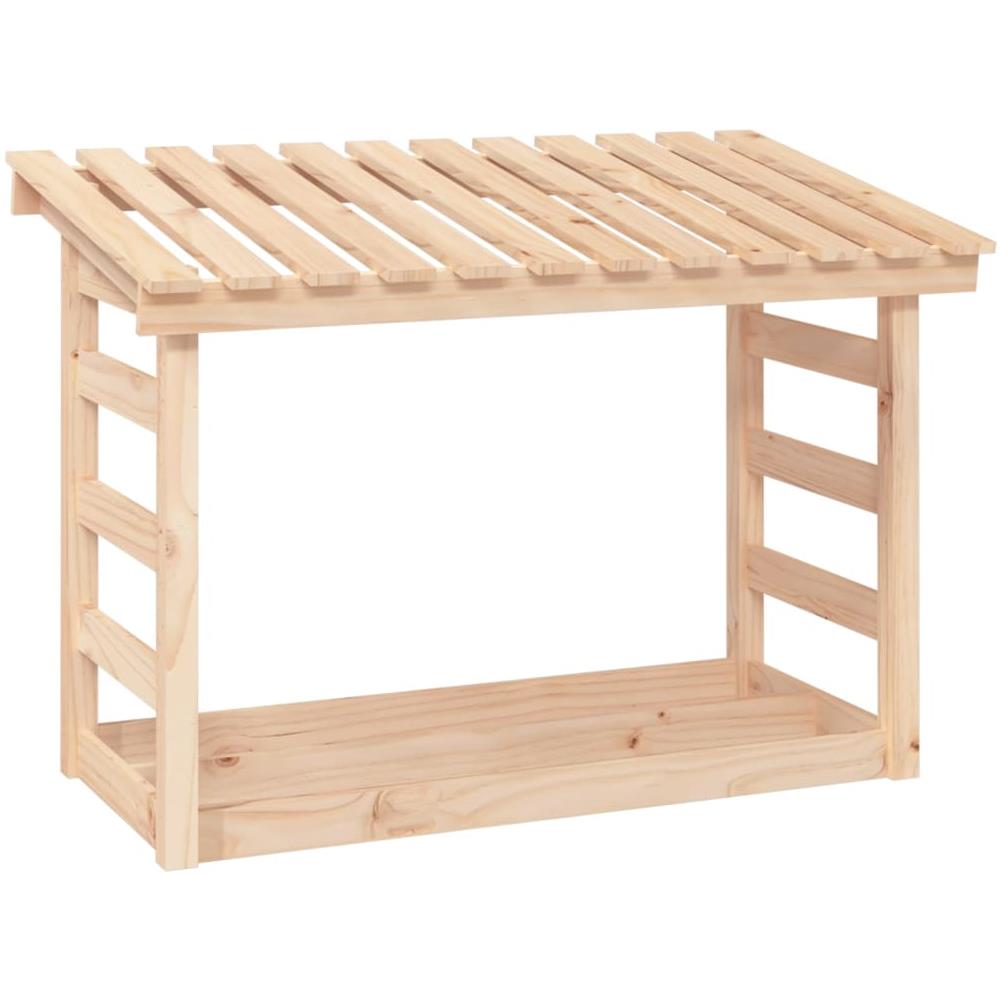 Portalegna 108x64,5x78 Cm In Legno Massello Di Pino - Foto 2