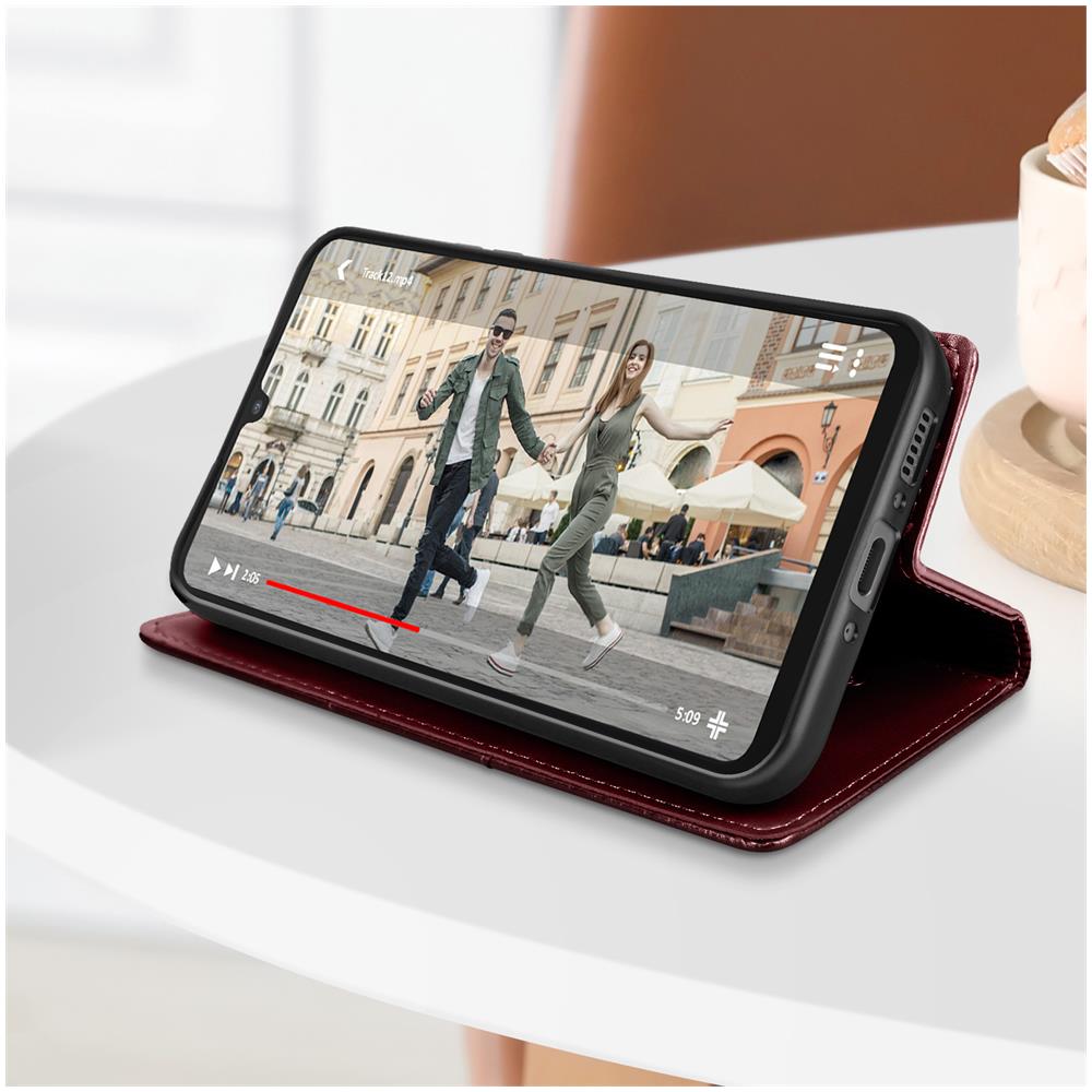 Custodia Per Samsung Galaxy A34 5g Con Portafoglio E Chiusura Magnetica Bordeaux - Foto 2
