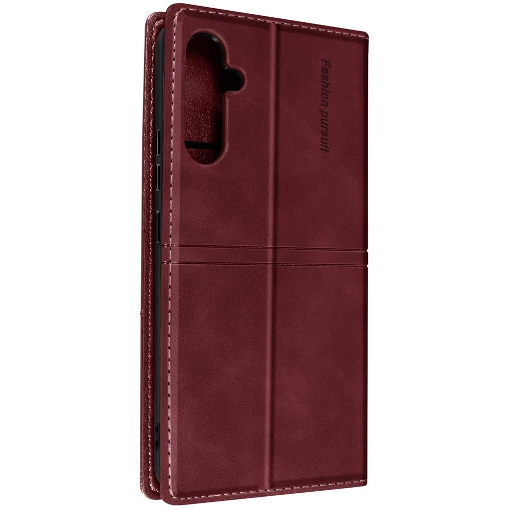 Custodia Per Samsung Galaxy A34 5g Con Portafoglio E Chiusura Magnetica Bordeaux - Foto 1