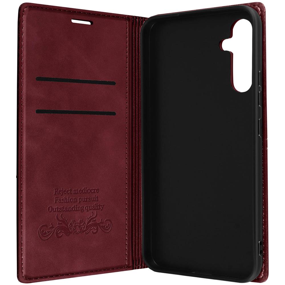Custodia Per Samsung Galaxy A34 5g Con Portafoglio E Chiusura Magnetica Bordeaux - Foto 5