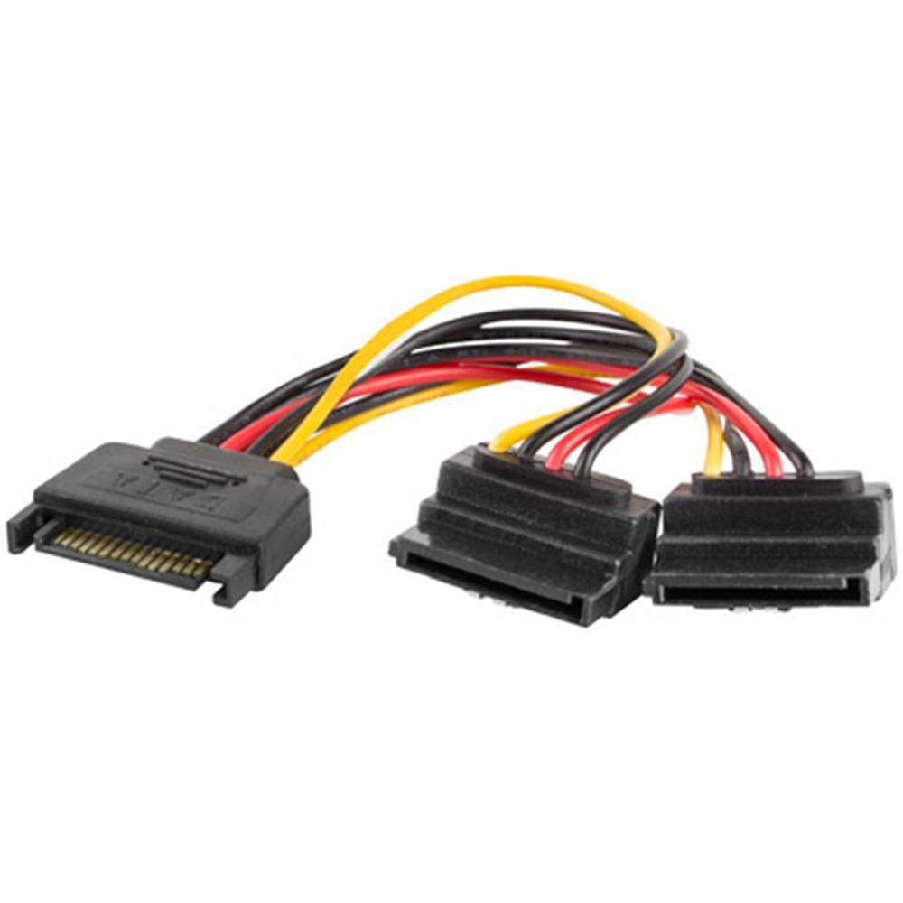 Cavo Di Alimentazione Lanberg Sata Maschio A Due Sata Femmina 15 Cm - Foto 1
