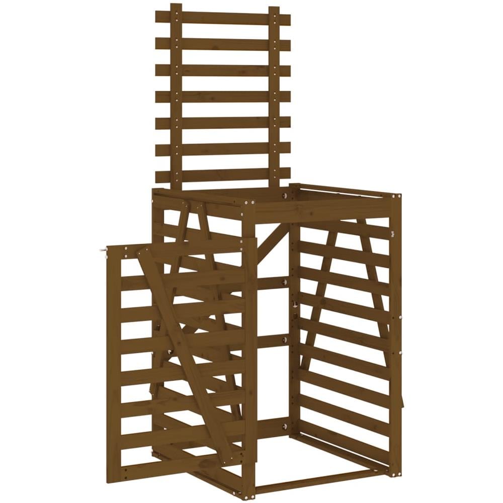 Copribidone Miele 84x90x128,5 Cm In Legno Massello Di Pino - Foto 2