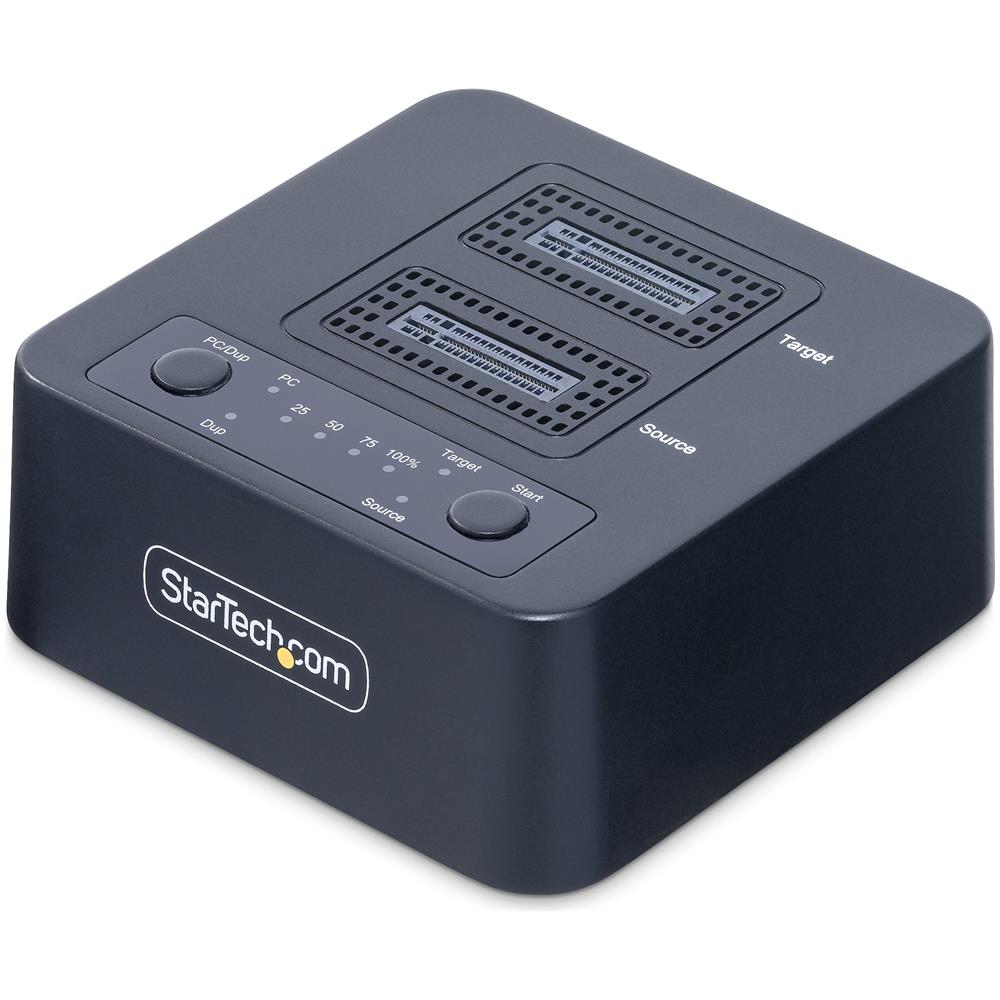 Duplicatore di Unità M. 2 NVMe 1:1, Clonatore Autonomo di Dischi SSD M. 2 Fino a 90 GBpm, Dock USB 3.2 20Gbps per Drive M. 2 a Doppio Alloggiamento, Cavi USB-C /A Inclusi - Foto 1