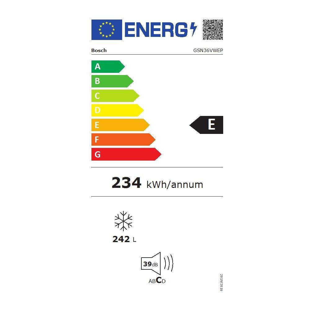 Congelatore Verticale GSN36VWEP A Libera Installazione No-Frost Capacità netta 242 L Classe E Bianco - Foto 2