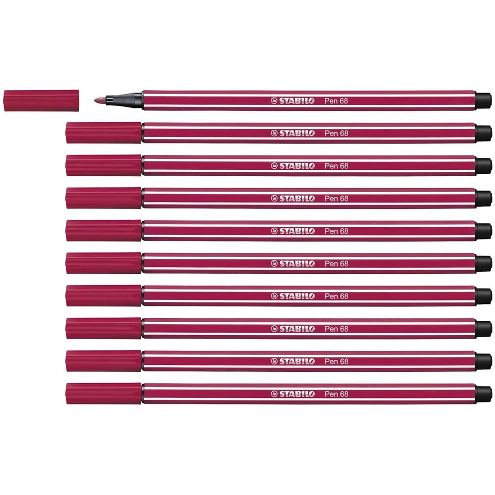Pen 68 - Pennarello Premium - Confezione da 10 - Rosso Scuro - Foto 1