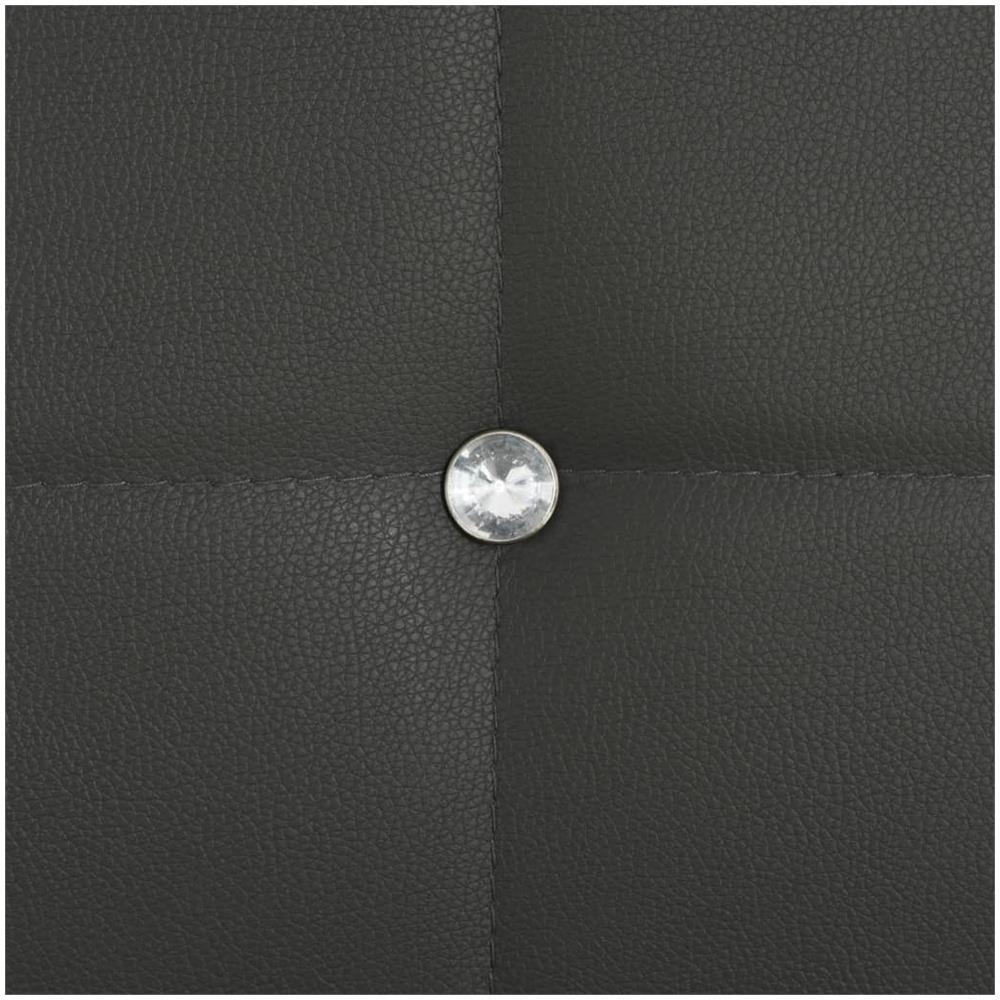 Sedie Sala Da Pranzo 4 Pz Pelle Artificiale 43x43,5x96cm Grigio - Foto 2