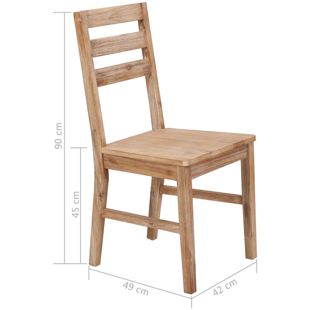 Sedie Da Pranzo 6 Pz In Legno Massello Di Acacia - Foto 6