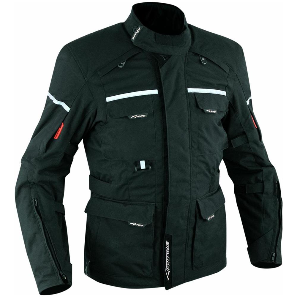Giacca Tessuto Moto Impermeabile Termica Sfoderabile Touring Cordura Nero Xxl - Foto 1
