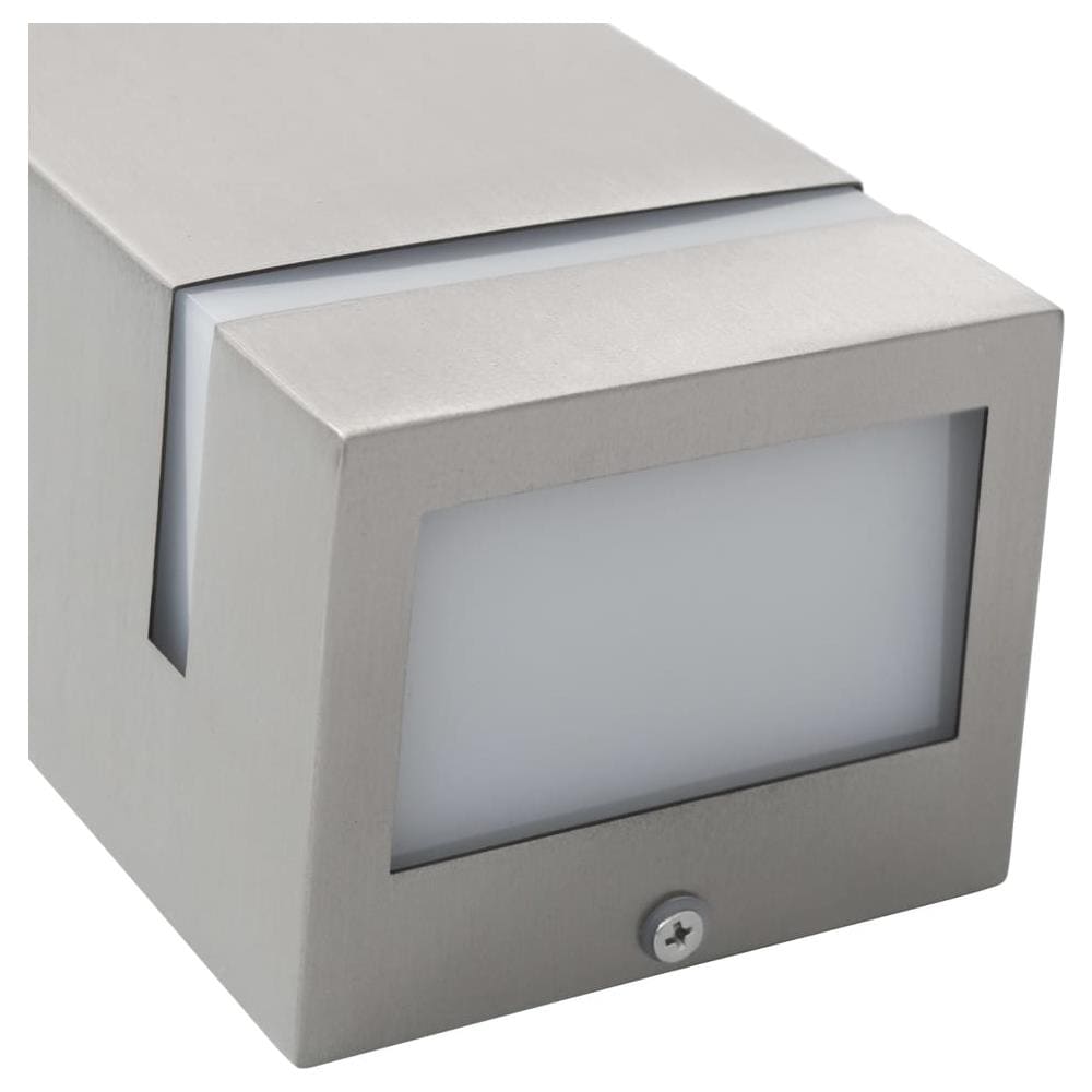 Lampade Da Parete Da Esterno 2 Pz 35 W Argento Rettangolari - Foto 6