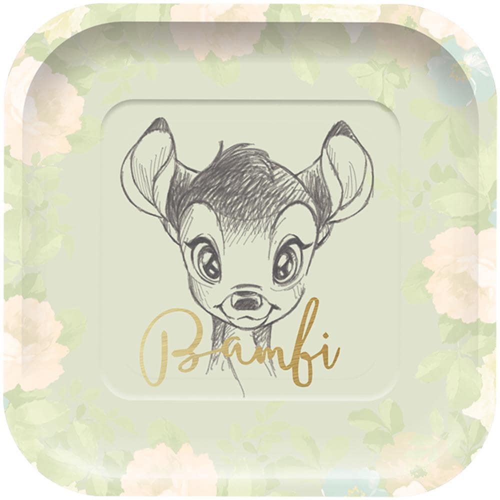 Procos - 4 Piatti In Cartone Quadrati Premium Bambi 24 Cm - Foto 1