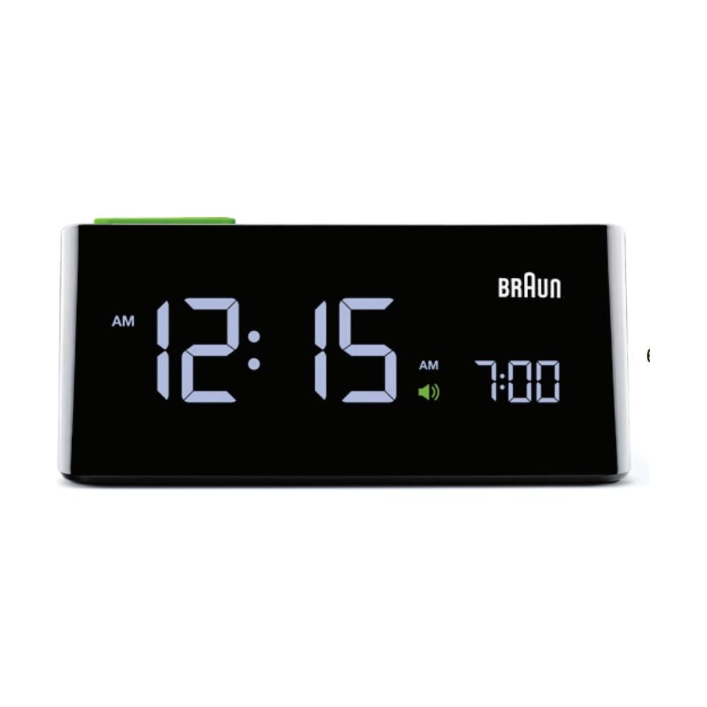 Orologio Sveglia Digitale Braun con Display LCD, Touchpad per Funzione Snooze, Funzione Quick Set, 4 Impostazioni di Luminosità, Segnale Acustico della Sveglia, Colore Nero, modello BNC016BKUK. - Foto 1