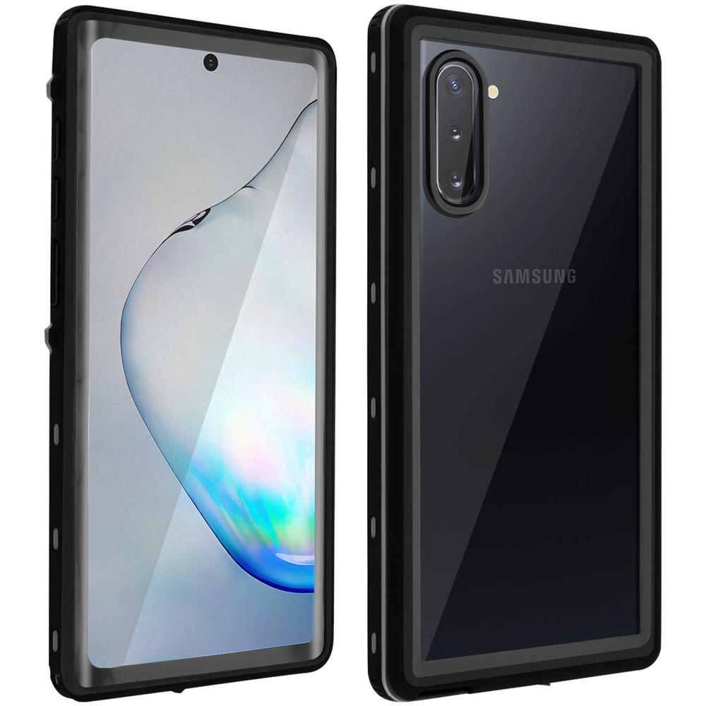 Cover Samsung Galaxy Note 10 Bimateria Waterproof 2m Con Vetrino Nero - Foto 1