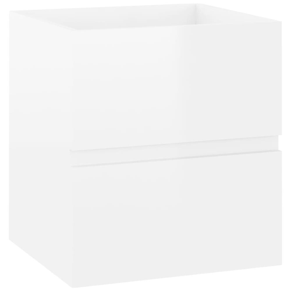 Mobile Lavabo Bianco Lucido 41x38,5x45 cm in Legno Multistrato - Foto 2