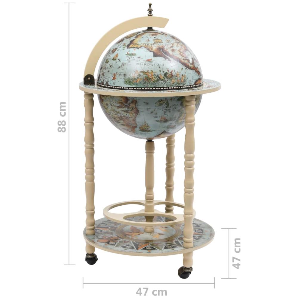 Cantinetta A Globo Da Bar Con Supporto In Eucalipto Blu - Foto 8