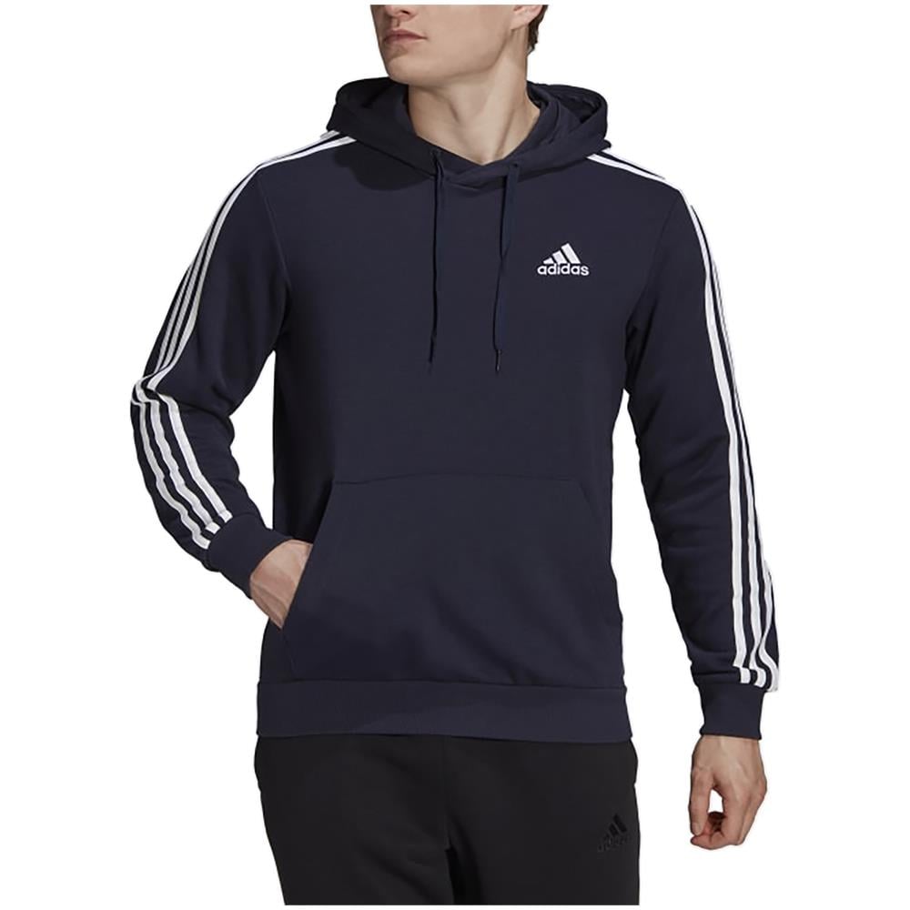 Felpa Da Uomo Con Cappuccio Essentials 3-stripes Blu Taglia L Codice Gk9081 - Foto 1
