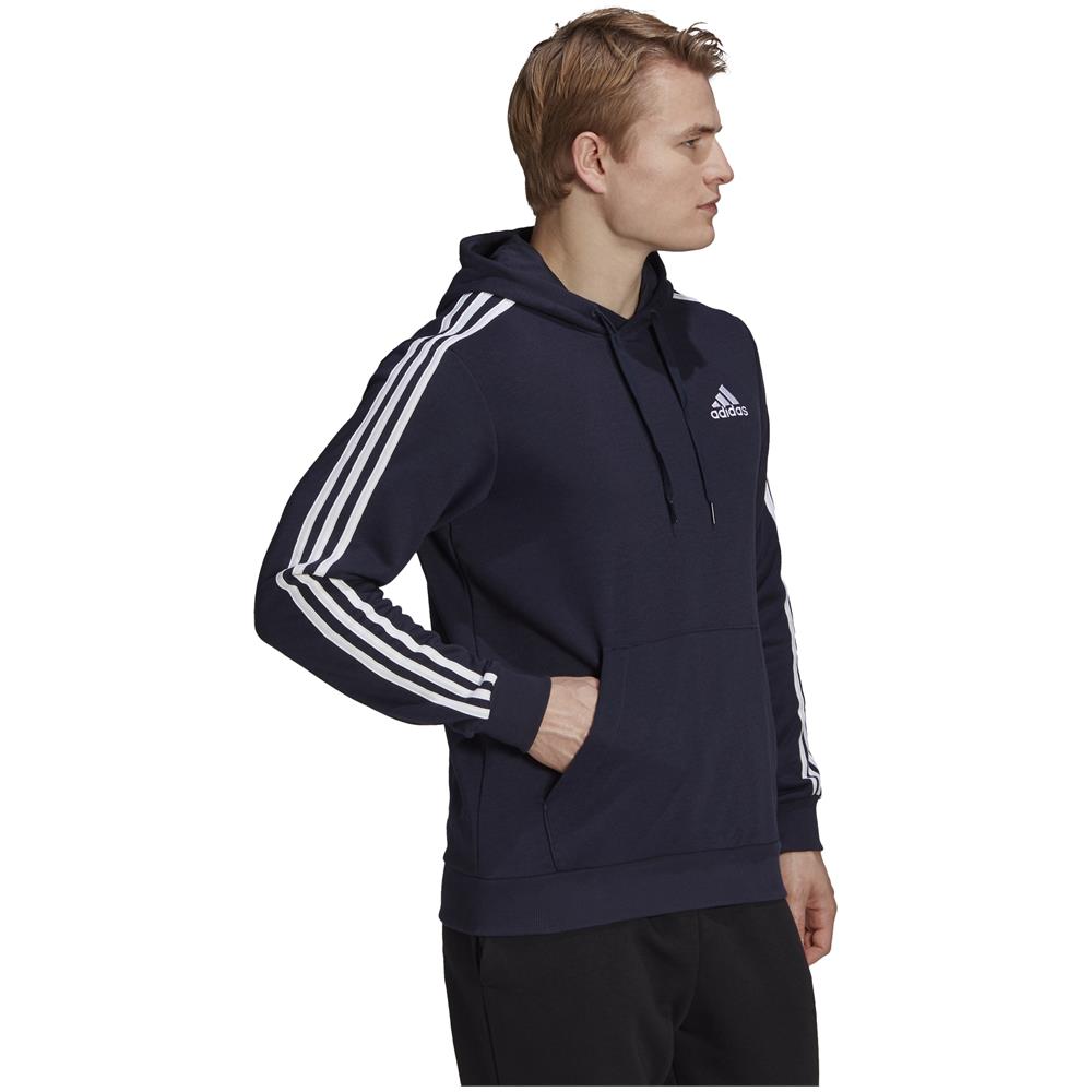 Felpa Da Uomo Con Cappuccio Essentials 3-stripes Blu Taglia L Codice Gk9081 - Foto 5