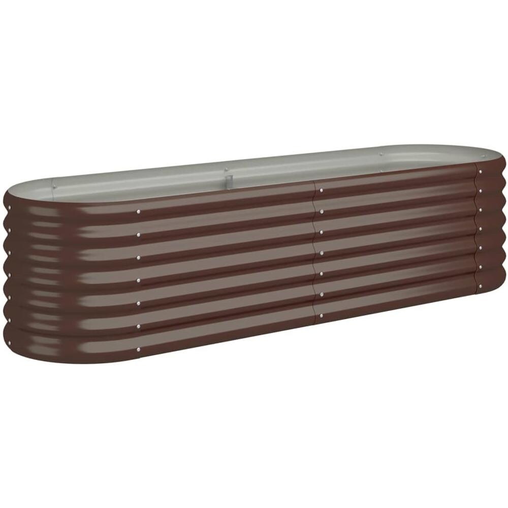 Letto Giardino Acciaio Verniciato a Polvere 152x40x36cm Marrone - Foto 1