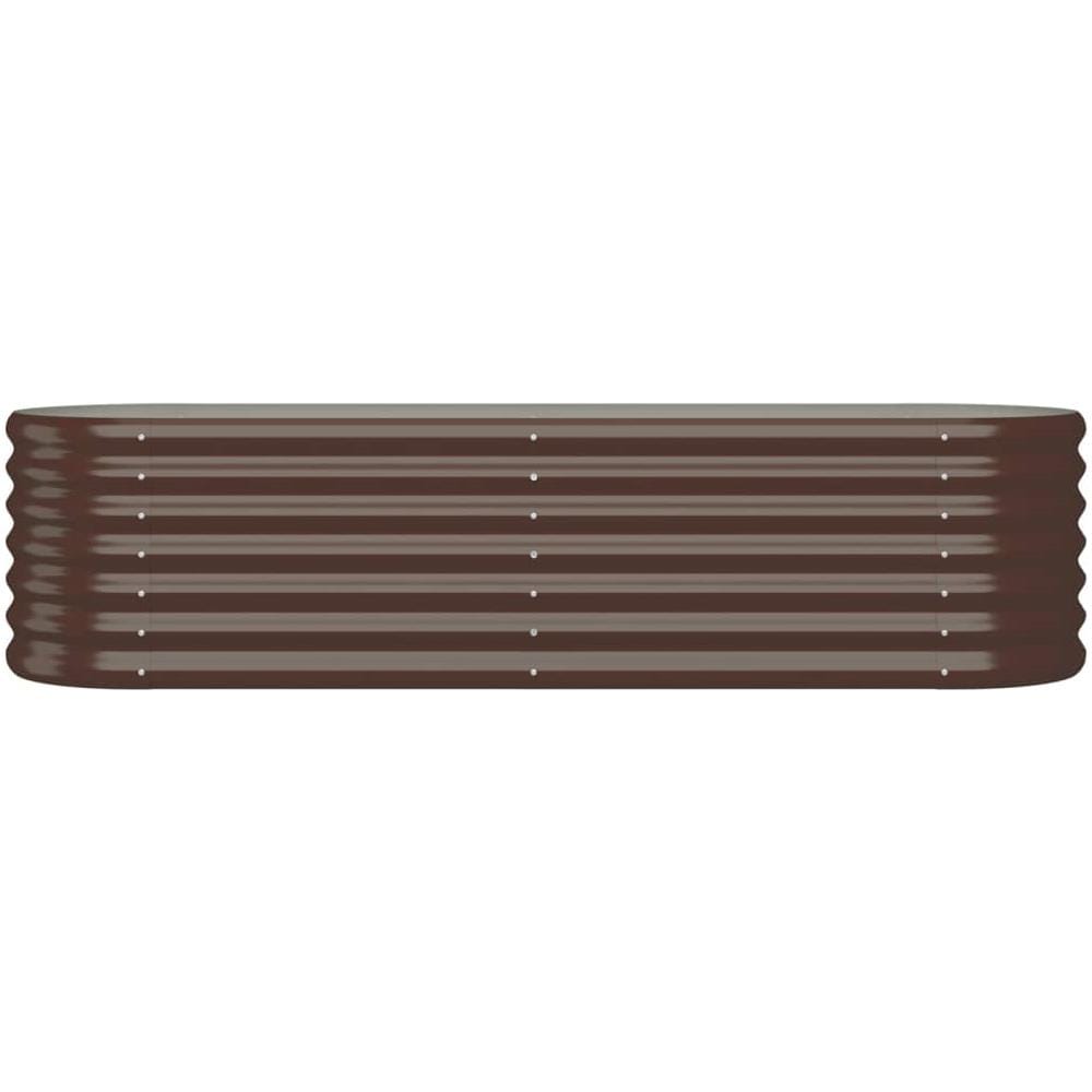 Letto Giardino Acciaio Verniciato a Polvere 152x40x36cm Marrone - Foto 2