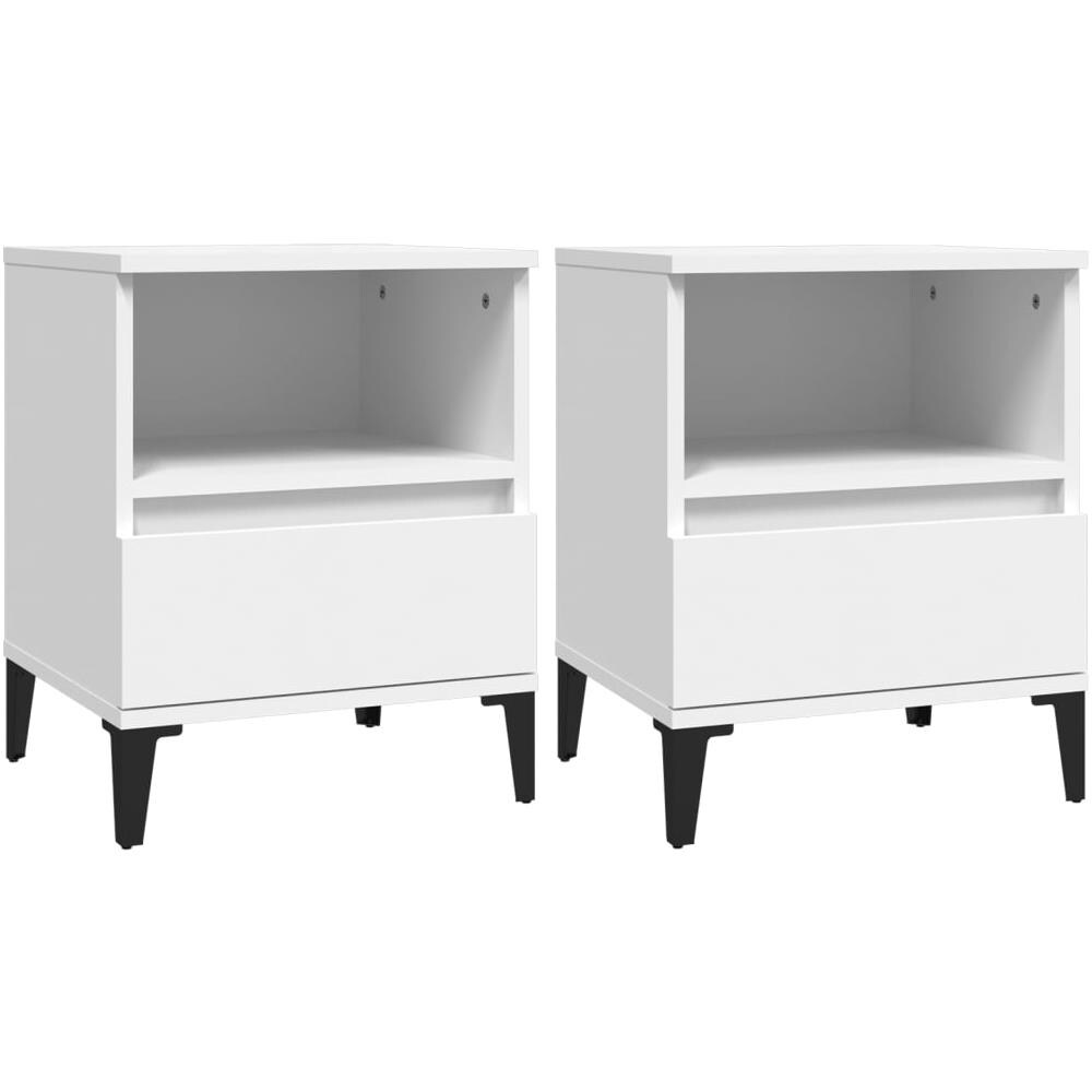 Comodini 2 Pz In Bianco 40x35x50 Cm - Foto 2