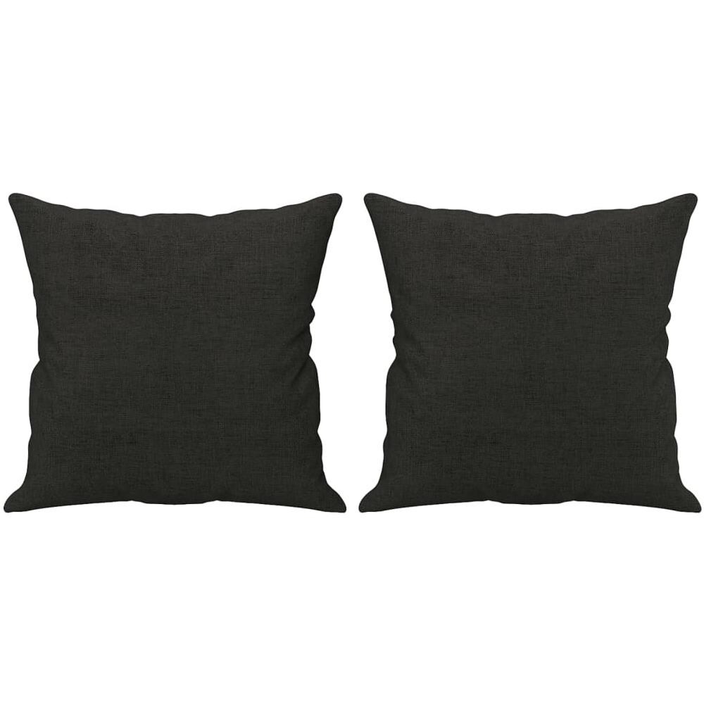 Cuscini Decorativi 2 Pz Nero 40x40 Cm In Tessuto - Foto 2