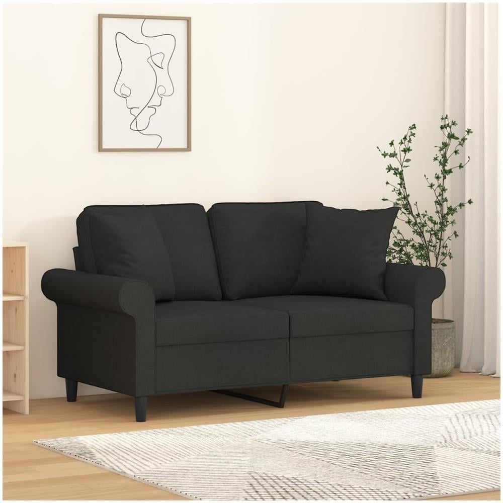 Cuscini Decorativi 2 Pz Nero 40x40 Cm In Tessuto - Foto 1