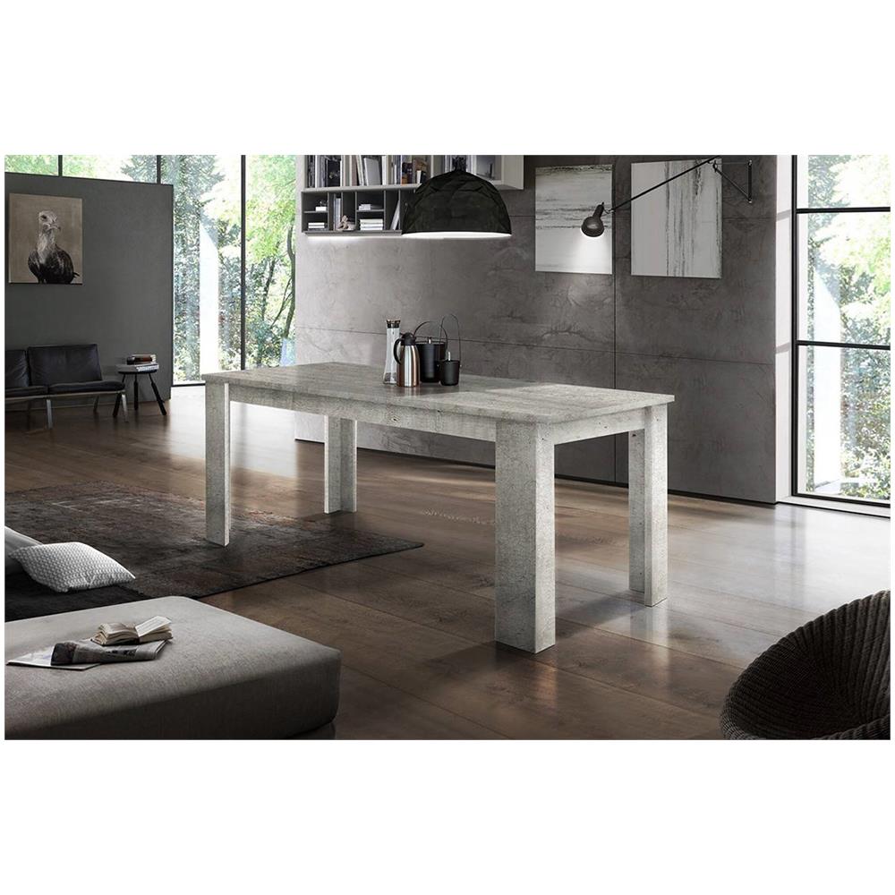 Tavolo Allungabile Nanni, Consolle Allungabile Fino A 10 Posti, Consolle Estensibile 100% Made In Italy, Cm 140/190x90h75, Cemento - Foto 4