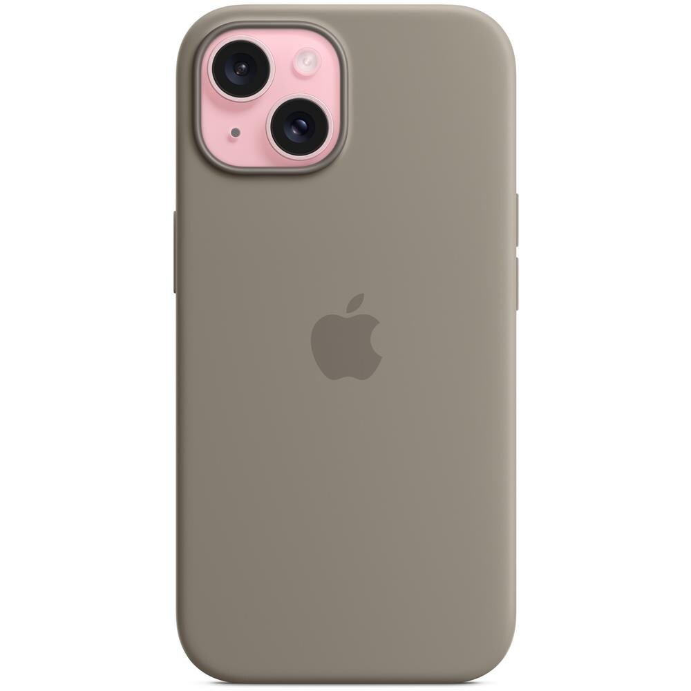 Custodia MagSafe in silicone per iPhone 15 - Grigio creta - Foto 2