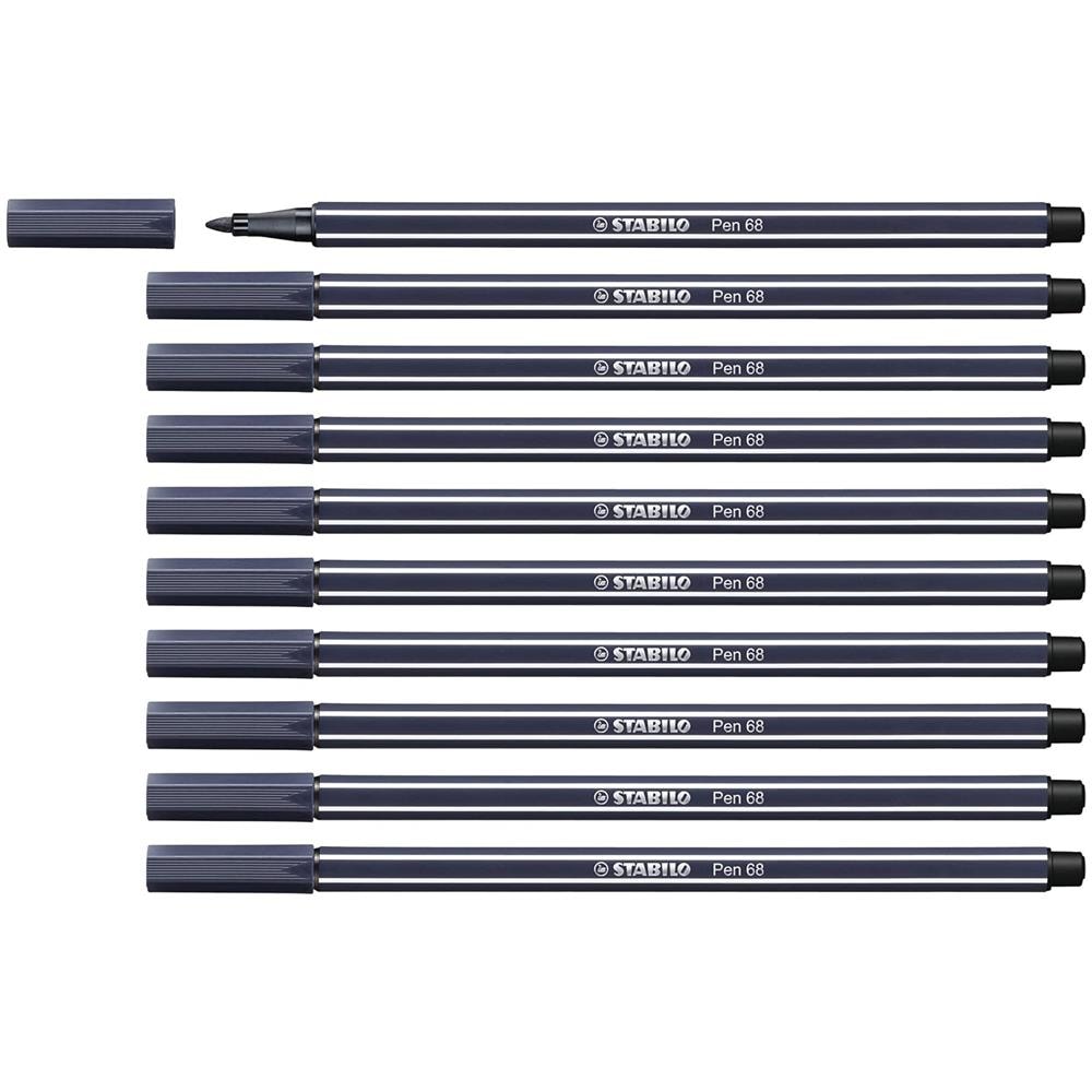 Pen 68 - Pennarello Premium - Confezione da 10 - Grigio di Payne - Foto 1