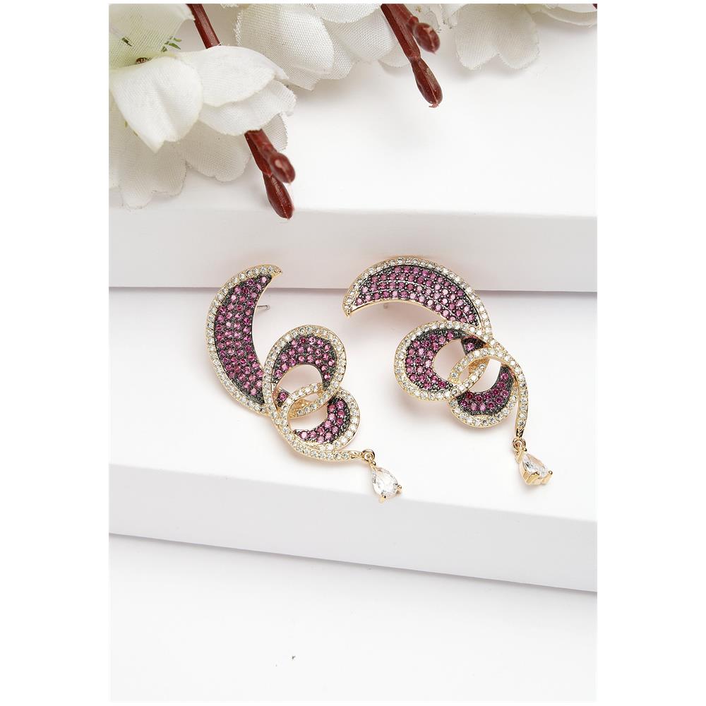 Collezione Diva Orecchini a Goccia Intrecciati in Zirconia - Foto 1