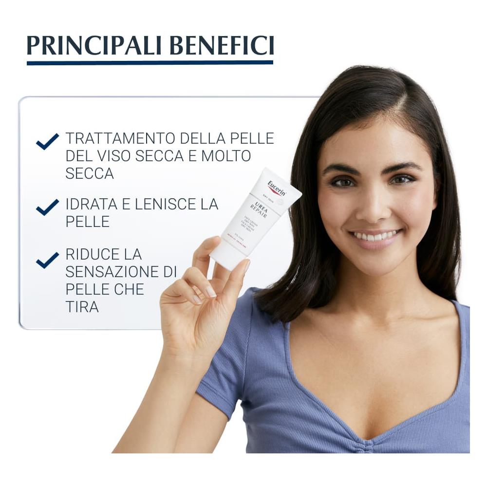 Eucerin Urearepair Crema Viso 5% Urea 50 ml - Foto 2