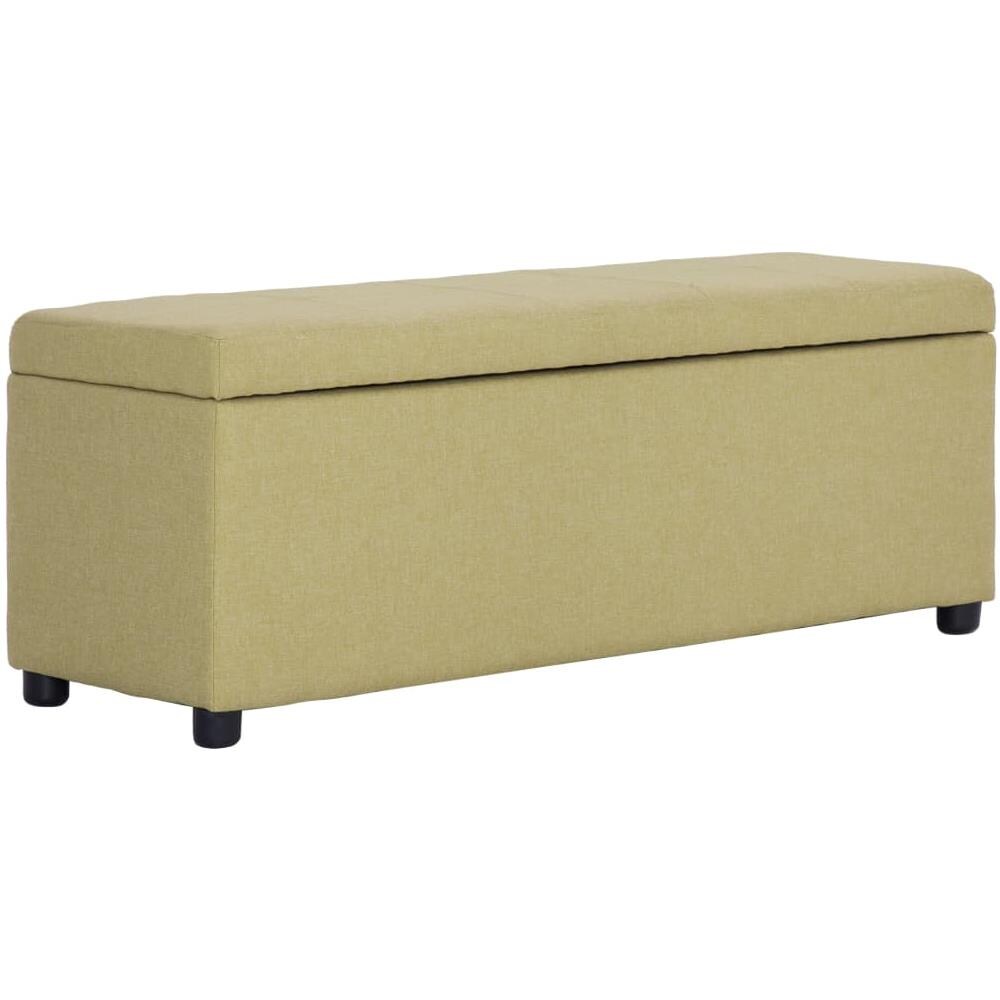 Panca Con Vano Portaoggetti 116 Cm Verde In Poliestere - Foto 1