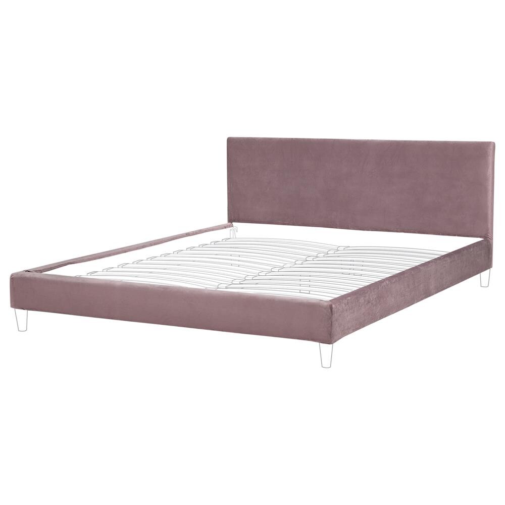 Fodera In Velluto Rosa Per Il Letto 180 X 200 Cm Fitou - Foto 2