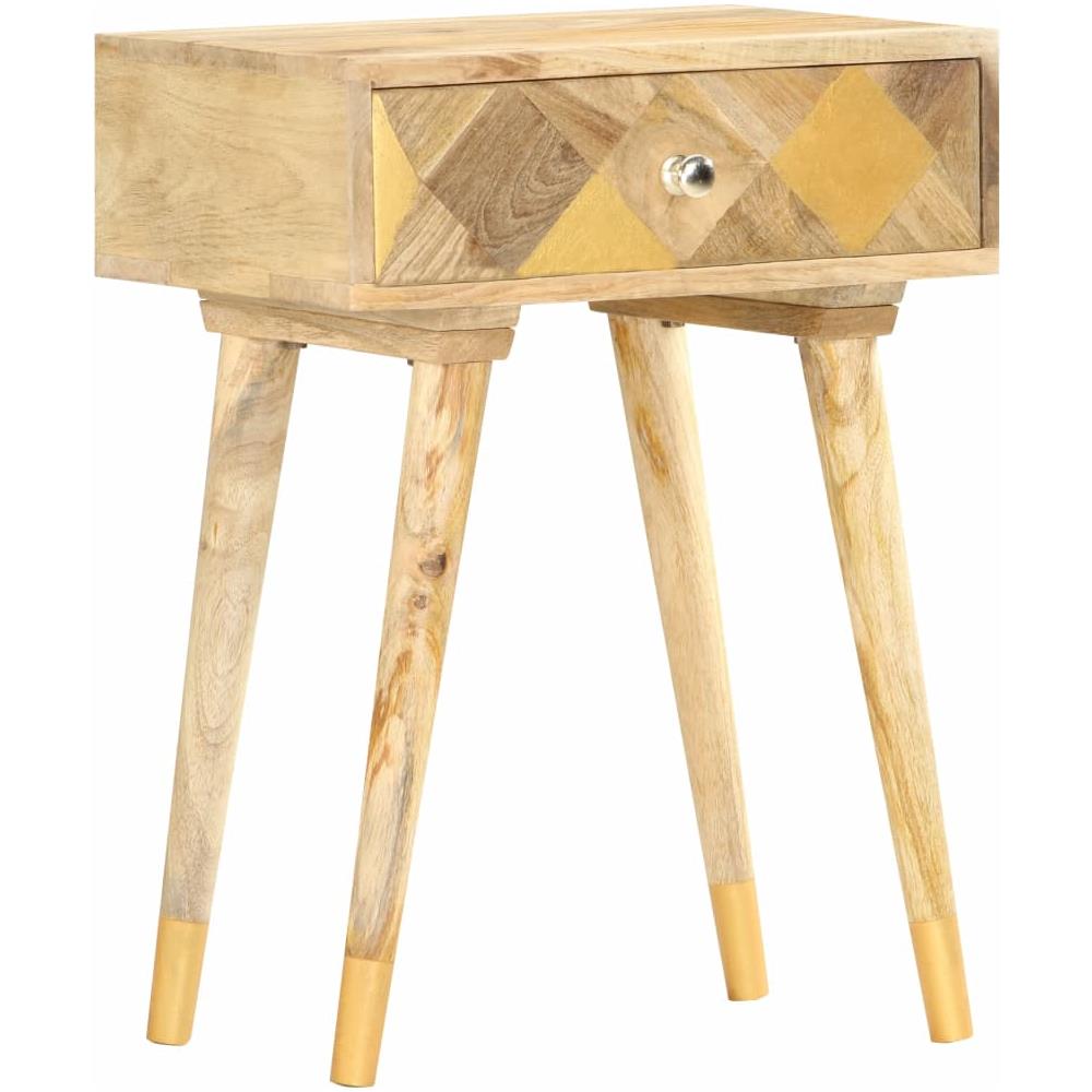 Comodino 40x30x58 Cm In Legno Massello Di Mango - Foto 1